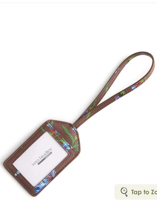 Vera Bradley Accessories - Vera Bradley Brown Floral Luggage Tag, NWT